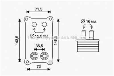 AVA QUALITY COOLING fd3623 -  масляный радиатор, двигательное масло
